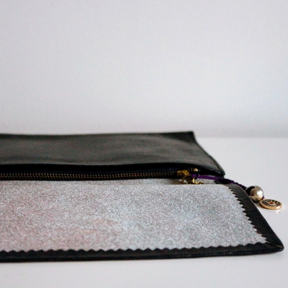 Leather Compartment Wallet/Clutch - Picture 2 of 4